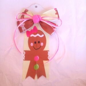 Christmas girls bow handmade ( box pink #1)